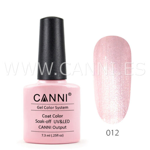 canni esmalte permanente rosa con perla crema uv led